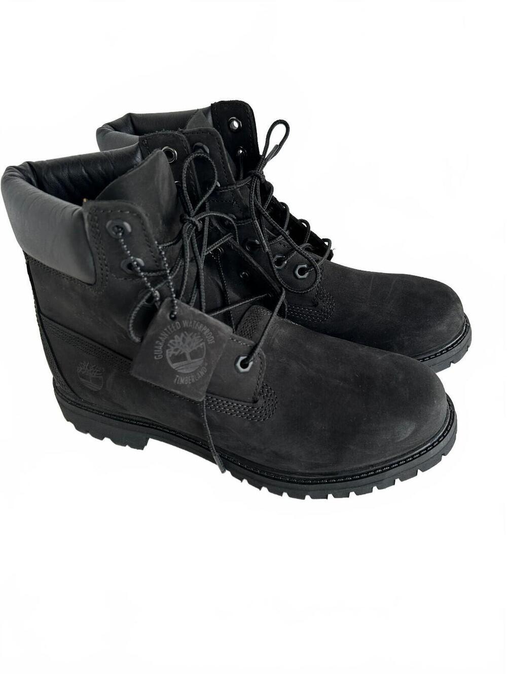 Timberland 6" Waterproof Nubuck Black Boots Women 9 NWT Fall